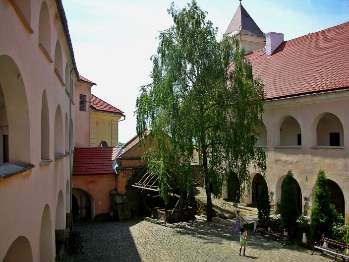 Interior courtyard of Palanok Castle